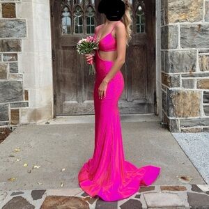 Sherri Hill Hot Pink Prom Dress